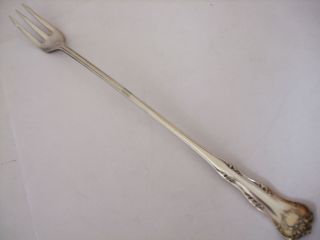 Vintage Silver Plate Pickle Fork With Long Handle 8 Inches Mad By Rodgers photo