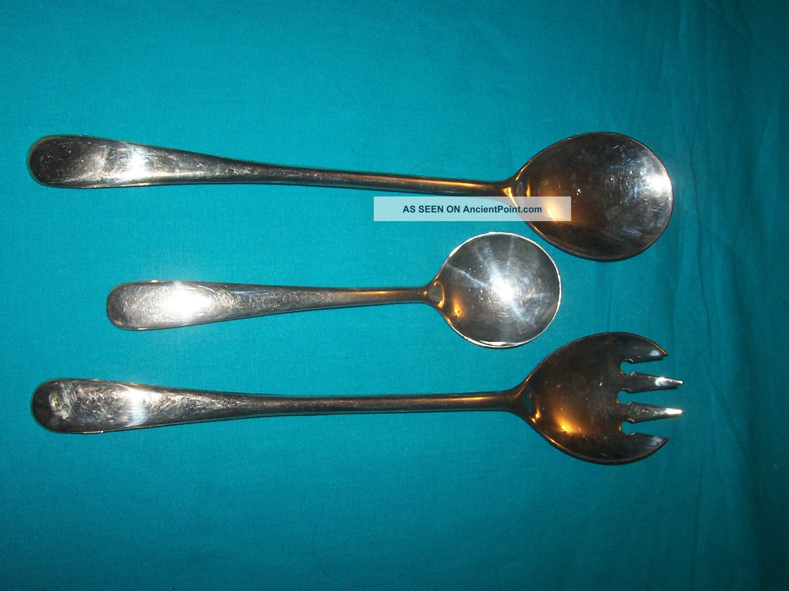 Vintage Made In Italy Silverplate Salad Fork Spoons Other photo