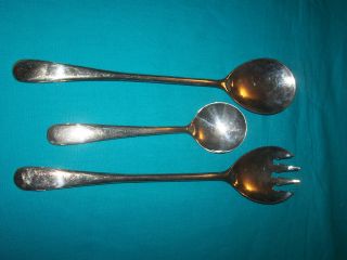 Vintage Made In Italy Silverplate Salad Fork Spoons photo