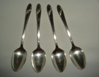 4 Tudor Plate Oneida Queen Bess Serving Spoons 1946 photo