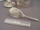 New 3 Pcs Silverplate Baby ' S Set Comb Brush Bank Ring Other photo 1
