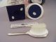 New 3 Pcs Silverplate Baby ' S Set Comb Brush Bank Ring Other photo 4