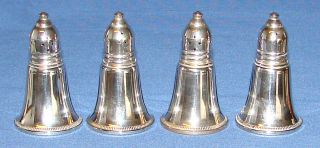 4 Duchin Sterling Silver Salt & Pepper Shakers Excellent Conditiion Box photo
