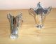 Pair Of Art Nauveau Silver Plated Posy Vases With Swan Neck Handles Vases & Urns photo 1