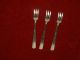 Vintage Rw&s R.  Wallace Sons Washington Set Of 3 Cocktail Forks 5 3/4 