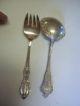 Antique Serving Spoon Fork Silver Plate Wm Rogers 8.  5 