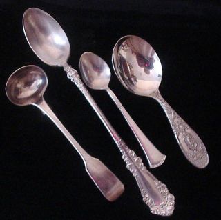 Serving Spoons,  Jelly Spoon,  Master Salt,  Birth Spoon,  Demitasse photo