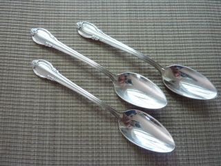 Three 1847 Rogers Bros.  Remembrance Silverplate Demitasse Spoon photo