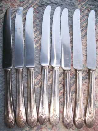 Estate Lot 8 Butter Knives Knife Rogers & Bro Is Silverplated Antique Silverware photo