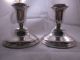 Sterling Silver Empire Mid - Cent Screw In Candlesticks Holders 830.  8 Grams Candlesticks & Candelabra photo 3