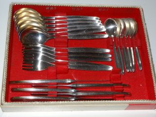 Silver Plated Set Of Knives Forks And Spoons By Wmf Of Germany Boxed photo