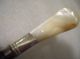 Mother Of Pearl Handled Small Carving Fork With Sterling Bolster Unknown photo 2