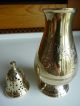 Vintage Silver Plated Sugar Shaker Table Ornate Cartouche Salt & Pepper Cellars/ Shakers photo 2