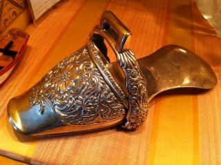 Antique Rare Silver Horse Stirrup Hand Made In Spain 1790 - 1820 photo