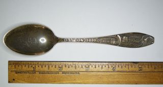 Antique Watson Sterling Silver Dayton,  Ohio Cash Register Plant Souvenir Spoon photo