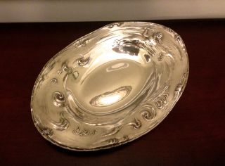 Large,  Mermaid Sterling Silver Dresser Tray Dish Antique Nouveau 199 Grams photo