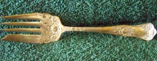 Royal Plate Co.  Antique Rose Pattern Meat Fork photo