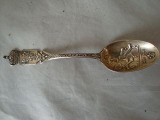 Rare Antique Sterling Silver Saint Louis Souvenir Spoon photo