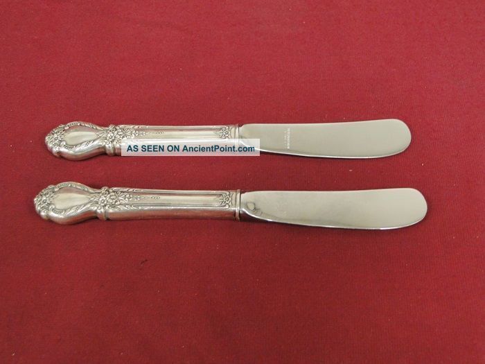 2 International Brocade Pattern Sterling Silver Hollow Handle 6 