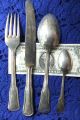 Vintage German Rosterei Silverplate Fork Spoon Knife Small Spoon 4 Pcs Old Mark Other photo 5