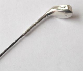 1910 Unusual Large Antique Silver Golf Club Driver Hat Pin - Wbs Bham 1910 photo