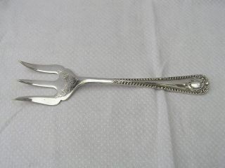 Antique Old Victorian Silver Plate Bread Fork Toasting Ornate Decorated photo