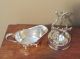 Vintage Wm A Rogers Silver Plated Gravy Boat With Warming Stand 3 Pieces - 1940s Sauce Boats photo 2