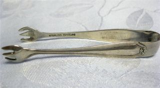 Antique Roden Bros 925 Sterling Silver Sugar Tongs 14.  5g Or Scrap photo