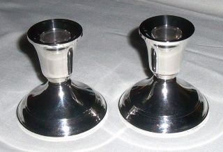 Duchin Creation Pair (2) Vintage Sterling Silver Weighted Candlestick Holders photo