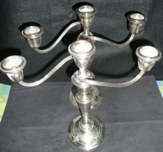 Newport Convertible Candle Sticks Silverplated Pair Of Double Yb586 Candlesticks photo
