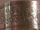 Antique Silver Napkin Ring With Pretty Flower Engraved Pattern 1892 Napkin Rings & Clips photo 2