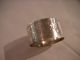 Antique Silver Napkin Ring With Pretty Flower Engraved Pattern 1892 Napkin Rings & Clips photo 3
