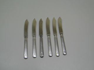 Six Silver - Plate Fruit Knives photo