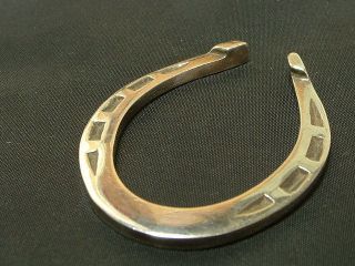 Heavy Quality Sterling Silver Horseshoe Napkin Ring photo