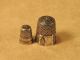 2 Antique Sterling Thimbles: A 10 - Panel Victorian Simon Bros & A Teeny One Thimbles photo 9