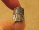 2 Antique Sterling Thimbles: A 10 - Panel Victorian Simon Bros & A Teeny One Thimbles photo 3