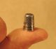 2 Antique Sterling Thimbles: A 10 - Panel Victorian Simon Bros & A Teeny One Thimbles photo 7