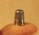 2 Antique Sterling Thimbles: A 10 - Panel Victorian Simon Bros & A Teeny One Thimbles photo 8