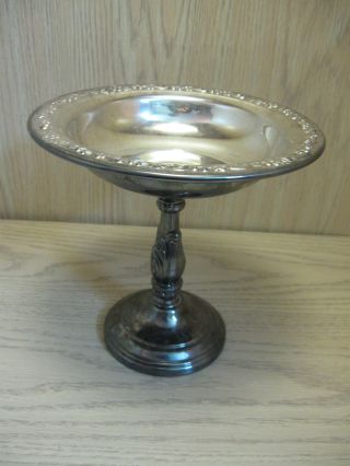 Sheridan Silver Co Pedestal Candy Dish Flower And Leaf Design photo