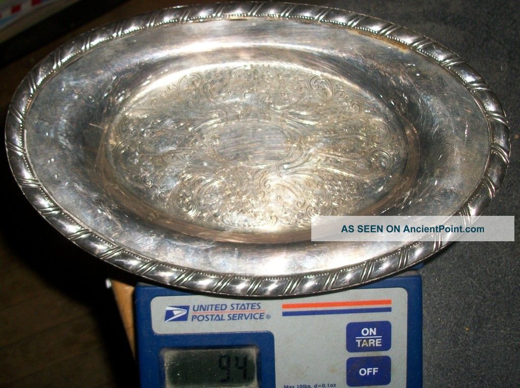 Academy Silver On Copper 804 Serving Tray Precious Metals Platters & Trays photo