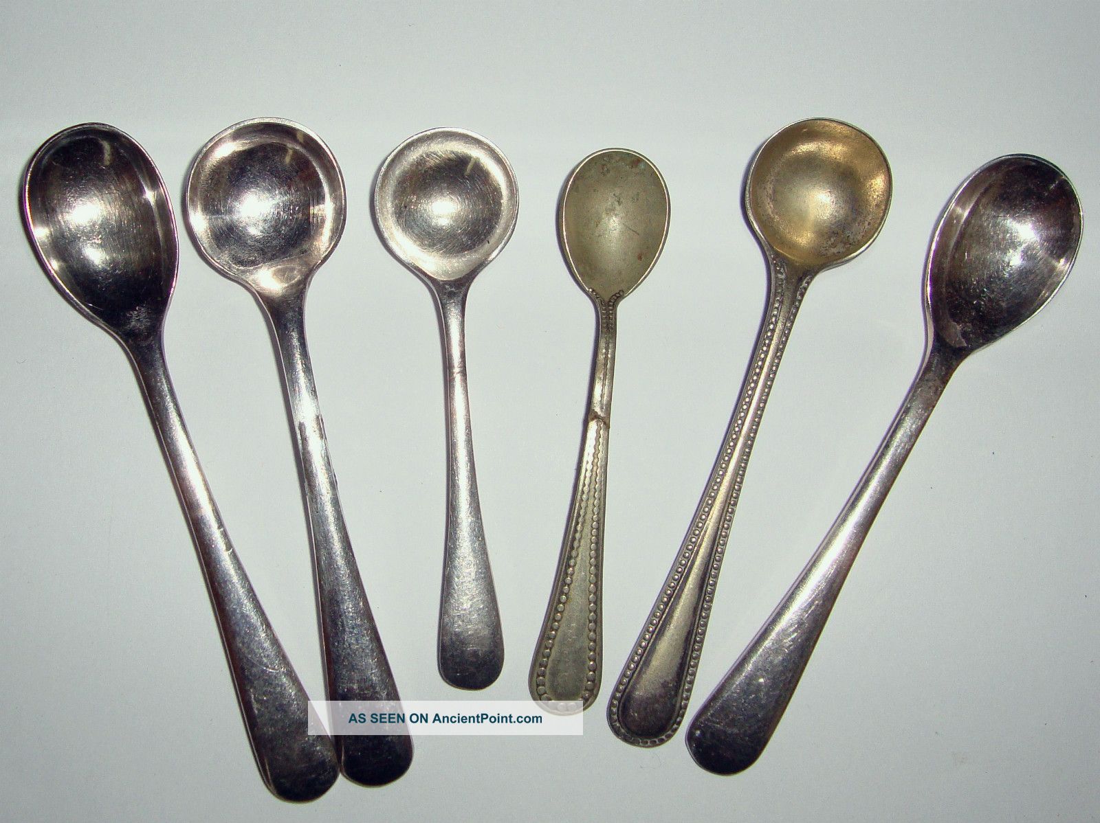 6 Vintage Silver Plated Mustard Spoons Other photo