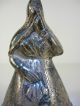 Antique 1850 Handmade Unique Ornate Engraved Silver Bell Spanish Lady Lima Peru Other photo 1