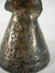 Antique 1850 Handmade Unique Ornate Engraved Silver Bell Spanish Lady Lima Peru Other photo 4