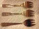 3 Vintage Silver Plated Cocktail Forks By Sheffield England Sheffield photo 2