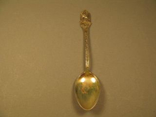Old Sterling Silver Spoon - Souvenir Of Yellowstone Park - Bear Design photo