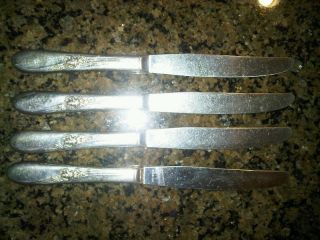 4 Pcs.  Rogers Spoon Fork Sterling Silver Scrap.  925 Set Hallmarked 218.  39 Grams photo