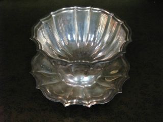 Vintage Chippendale International Silver Company Serving Bowl W/ Skirt photo