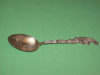 Stunning Ornate Sterling Silver Antique Spoon,  Wilmington De,  Old Swedes Church photo