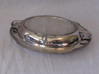 Silverplate Serving Tray With Lid photo