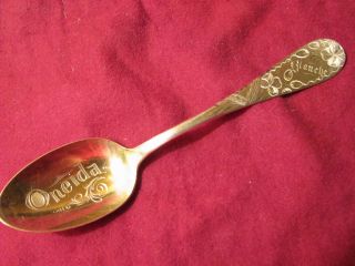 1891 Towle Clover Sterling Silver Souvenir Teaspoon Spoon Oneida Blanche No Res photo